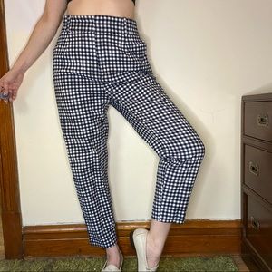 Preppy gingham trousers